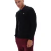 Schwarzes gestreiftes Strick-Polohemd „Kobe“