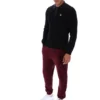 Schwarzes gestreiftes Strick-Polohemd „Kobe“