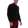 Schwarzes gestreiftes Strick-Polohemd „Kobe“