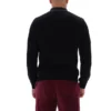 Schwarzes gestreiftes Strick-Polohemd „Kobe“