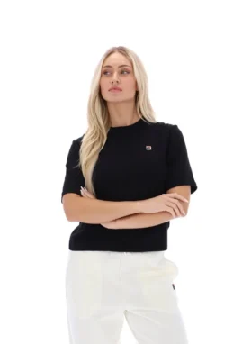 Schwarzes Holly Boxy T-Shirt