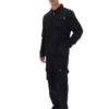 Schwarzes Kasa-Overshirt mit durchgehendem Reißverschluss
