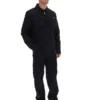 Schwarzes Kasa-Overshirt mit durchgehendem Reißverschluss