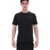 Schwarzes Lawrenze Fitness-inspiriertes T-Shirt