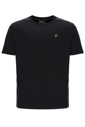 Schwarzes Lawrenze Fitness-inspiriertes T-Shirt