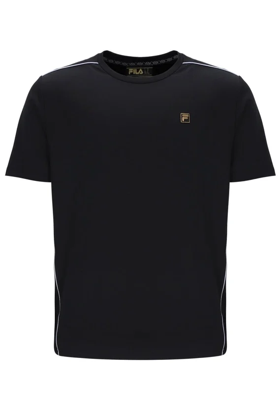 Schwarzes Lawrenze Fitness-inspiriertes T-Shirt