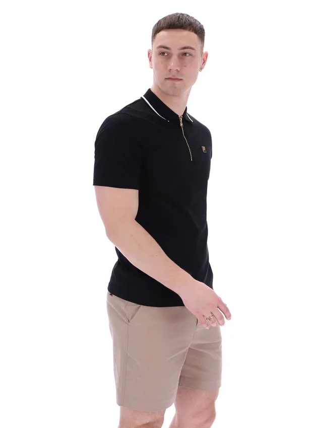 Schwarzes Lemar Premium Essential Polo