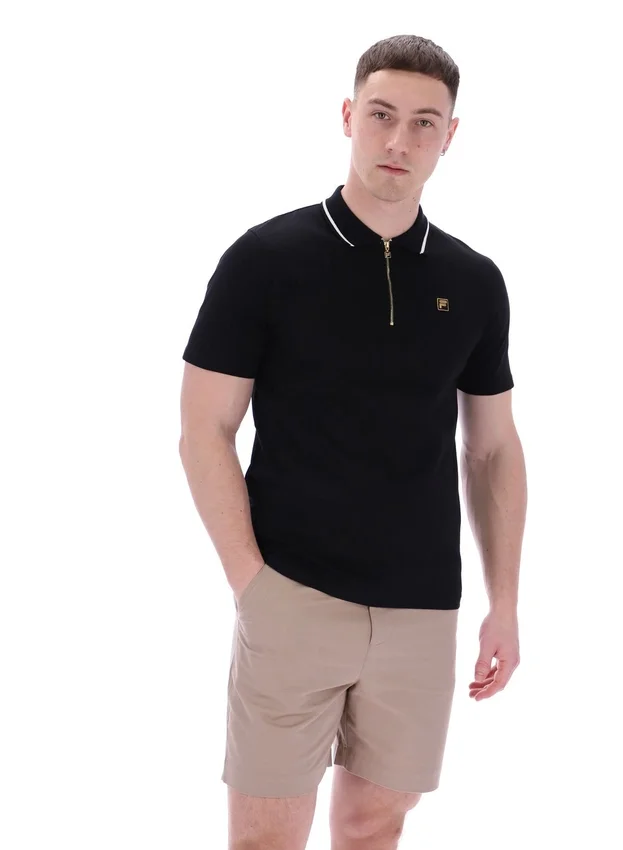 Schwarzes Lemar Premium Essential Polo