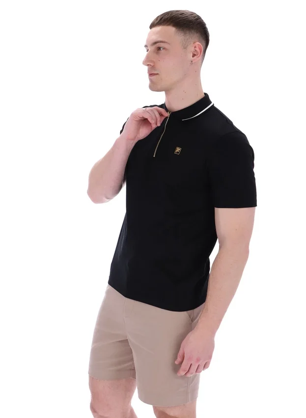 Schwarzes Lemar Premium Essential Polo