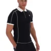 Schwarzes Leo-Polohemd