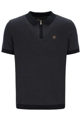 Schwarzes Marty Zip Polo