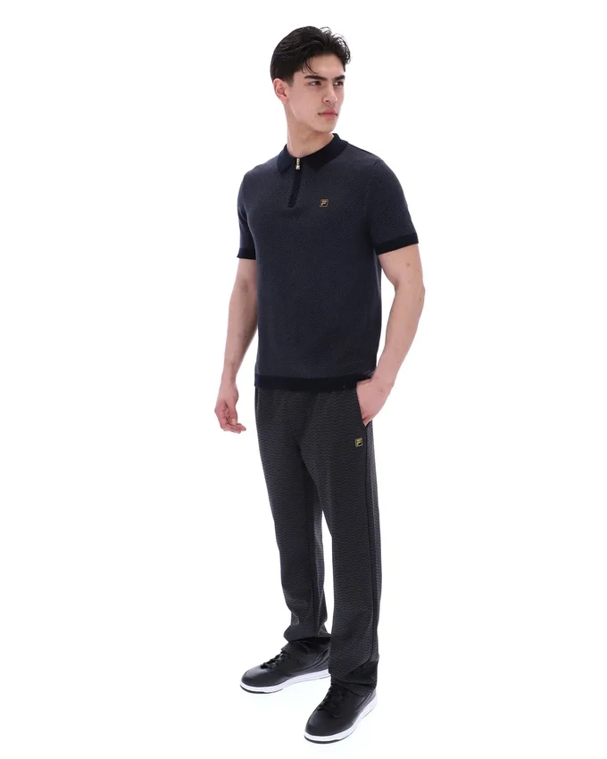 Schwarzes Marty Zip Polo