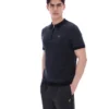 Schwarzes Marty Zip Polo