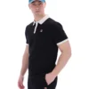 Schwarzes Panatta 2 Kurzarm-Polo mit Shorts