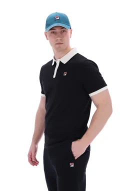 Schwarzes Panatta 2 Kurzarm-Polo mit Shorts