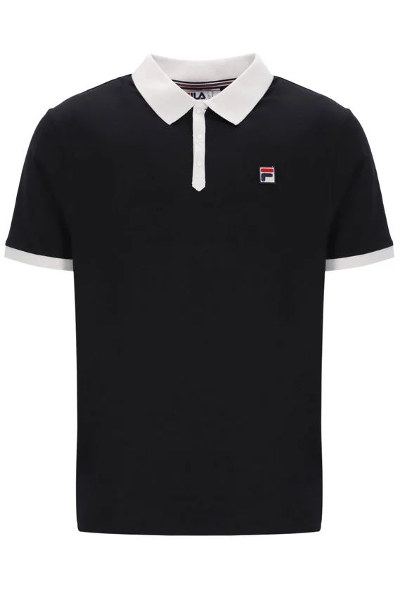 Schwarzes Panatta 2 Kurzarm-Polo mit Shorts