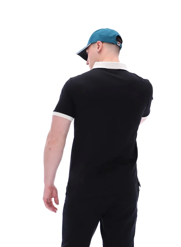 Schwarzes Panatta 2 Kurzarm-Polo mit Shorts