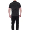 Schwarzes Patton-Polohemd mit Jacquard-Streifen