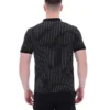 Schwarzes Patton-Polohemd mit Jacquard-Streifen