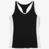 Schwarzes Pro-Tennis-Racerback-Tanktop