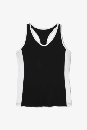 Schwarzes Pro-Tennis-Racerback-Tanktop