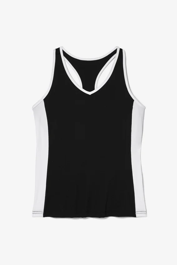 Schwarzes Pro-Tennis-Racerback-Tanktop