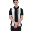 Schwarzes Strick-Polo im Buddy-Bowling-Stil