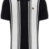 Schwarzes Strick-Polo im Buddy-Bowling-Stil