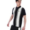 Schwarzes Strick-Polo im Buddy-Bowling-Stil