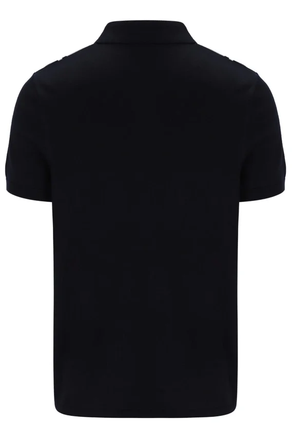 Schwarzes Strick-Polo im Buddy-Bowling-Stil