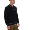 Schwarzes Sully Langarm-Polohemd