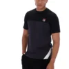 Schwarzes „Tiebreaker“ Colour-Block-T-Shirt