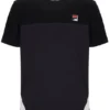 Schwarzes „Tiebreaker“ Colour-Block-T-Shirt