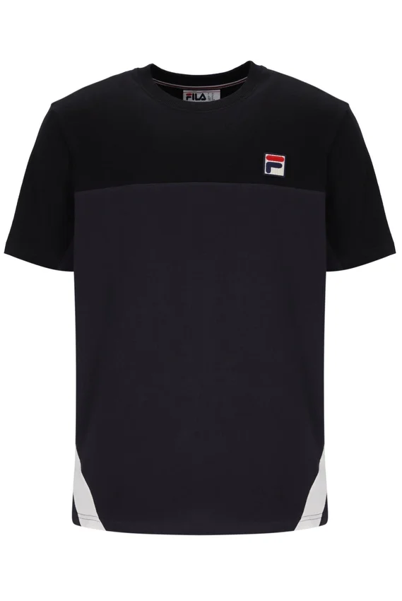 Schwarzes „Tiebreaker“ Colour-Block-T-Shirt