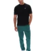 Schwarzes Trey-T-Shirt mit Kontrastnähten