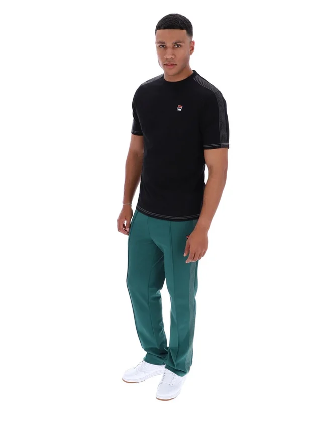 Schwarzes Trey-T-Shirt mit Kontrastnähten