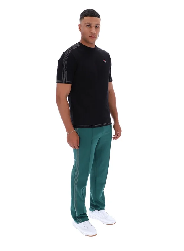 Schwarzes Trey-T-Shirt mit Kontrastnähten