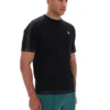 Schwarzes Trey-T-Shirt mit Kontrastnähten