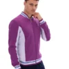 Settanta Baseball-Trainingsjacke in „Sunset Purple“