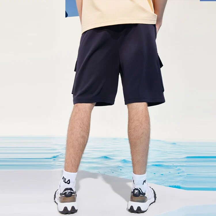 Shorts mit Logo-Aufdruck für Herren, blau