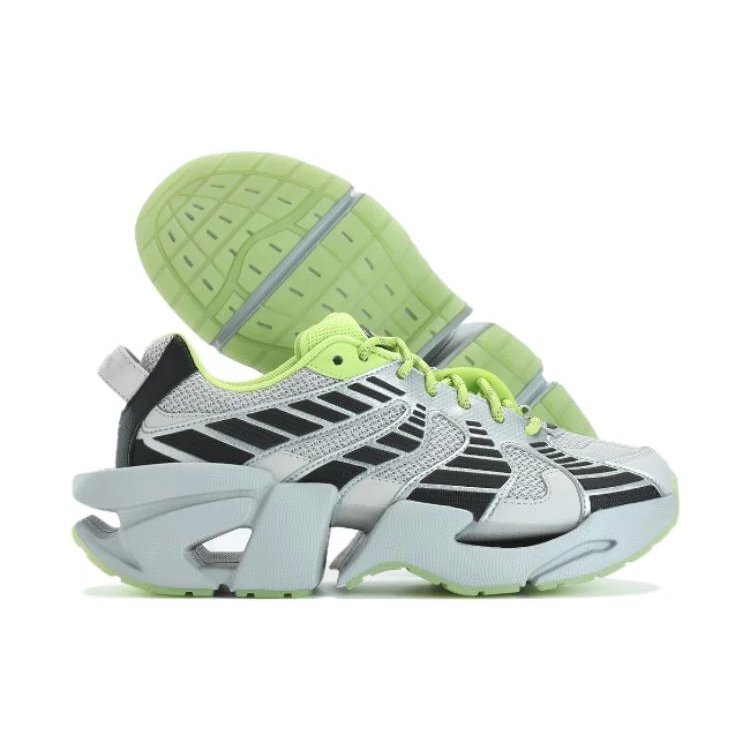 Space Low Sneaker „Grau Schwarz Grün“