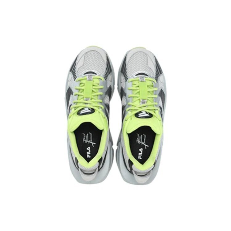 Space Low Sneaker „Silber Schwarz Grün“