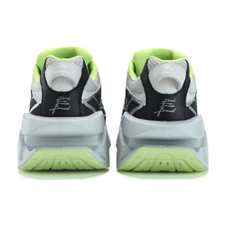 Space Low Sneaker „Silber Schwarz Grün“