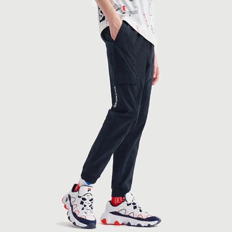 Sport-Hose mit gewebtem Logo an der Seite, blau