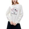 Sport-Pullover mit Grafikprint „Weiß Schwarz“