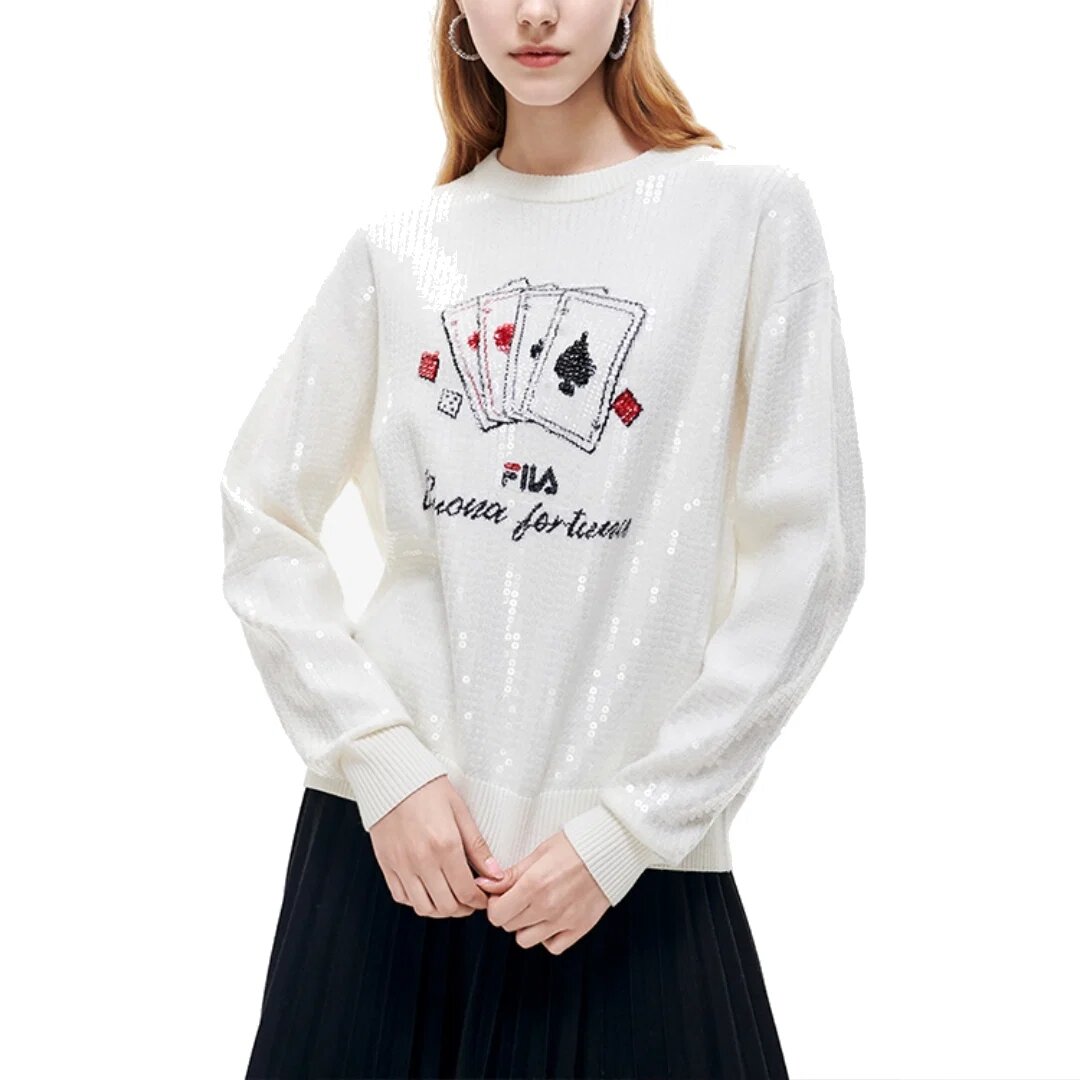 Sport-Pullover mit Grafikprint „Weiß Schwarz“