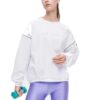 Sport-Sweatshirt mit aufgedrucktem „Athletics“-Schriftzug „Weiß“