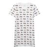 Sport-T-Shirt aus Strick mit durchgehendem Aufdruck