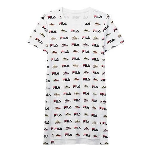 Sport-T-Shirt aus Strick mit durchgehendem Aufdruck