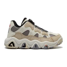 Sportliche Basketballschuhe „Weiß, Hellbraun, Schwarz“